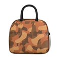 thumbnail image 3 of Insulated Lunch Bag for Women, Floral Print Oxford Fabric Lunch Box, Leakproof Thermal Cooler Tote for Work, School & Picnic, Camo, Camouflage Print, 3 of 5