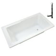 thumbnail image 4 of Streamline N-4400-757-WH 60 in. x 32 in. Acrylic Soaking Drop-In Bathtub in Glossy White, With External Drain in Glossy White, 4 of 13