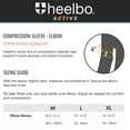 thumbnail image 4 of Heelbo Elbow Sleeve and Elbow Compression Sleeve with Copper Infused Fibers and Breathable Fabric for Tendonitis, Golfers Weight Lifting, Tennis Elbow or Arthritis for Men and Women, Black, Medium, 4 of 7