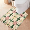 thumbnail image 2 of Yayeee Bath Rug for Bathroom Floor Non Slip Rectangle Fluffy Soft Absorbent Mat, 16"x24", Retro Green Stars, 2 of 7