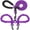 Purple;, variant on Double dog skin tangle free, shock-absorbing bungee jump strap with padded handle, detachable pet reflective traction walking rope, suitable for medium and large dogs (25-180 pounds)