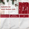 thumbnail image 7 of Christmas Valances for Windows, 54 x 18in, Red Hat Snowman Xmas Cardinal Bird House Red Modern Rod Pocket Kitchen Valance Curtain Light Filtering Window Treatments for Living Room Bedroom, 1 Panel, 7 of 7