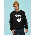 thumbnail image 2 of Cool Santa With Glasses Men Sweatshirt, Male 3X-Large, 2 of 4