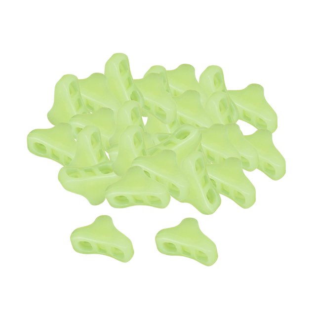 VONKY 30Pcs Triangle Tent Buckle Fluorescent Mountaineering Rope Tent Wind 2.3cmx0.8cm Buckles Green 2.3x0.8cm