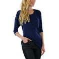 thumbnail image 5 of ToBeInStyle Women's Side Shirred Button at Shoulder Top, 5 of 7