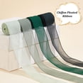 thumbnail image 4 of 20 Yards Green Chiffon Ribbon Handmade Tassel Ribbons 4 Colors Curled Fringe Decorative Ribbon Set for Gifts Wrapping Wedding Invitations Bouquets Envelopes Crafts 1.18~1.57 inch for diy, 4 of 6