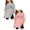 Pink, Grey, variant on SGMVNU 2 Pack Girls Oversized T Shirts Short Sleeve Crew Neck Printed Tops Summer Casual Loose Athletic Tee Shirt, Size 9-10 Years