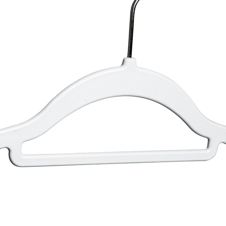 Rubber Coated Plastic Hangers, 50pk Non Slip Plastic Coat Hangers, Strong &  Durable, Ultra Slim Space Saving, 360° Swivel Hook, Anti Slip Rubber