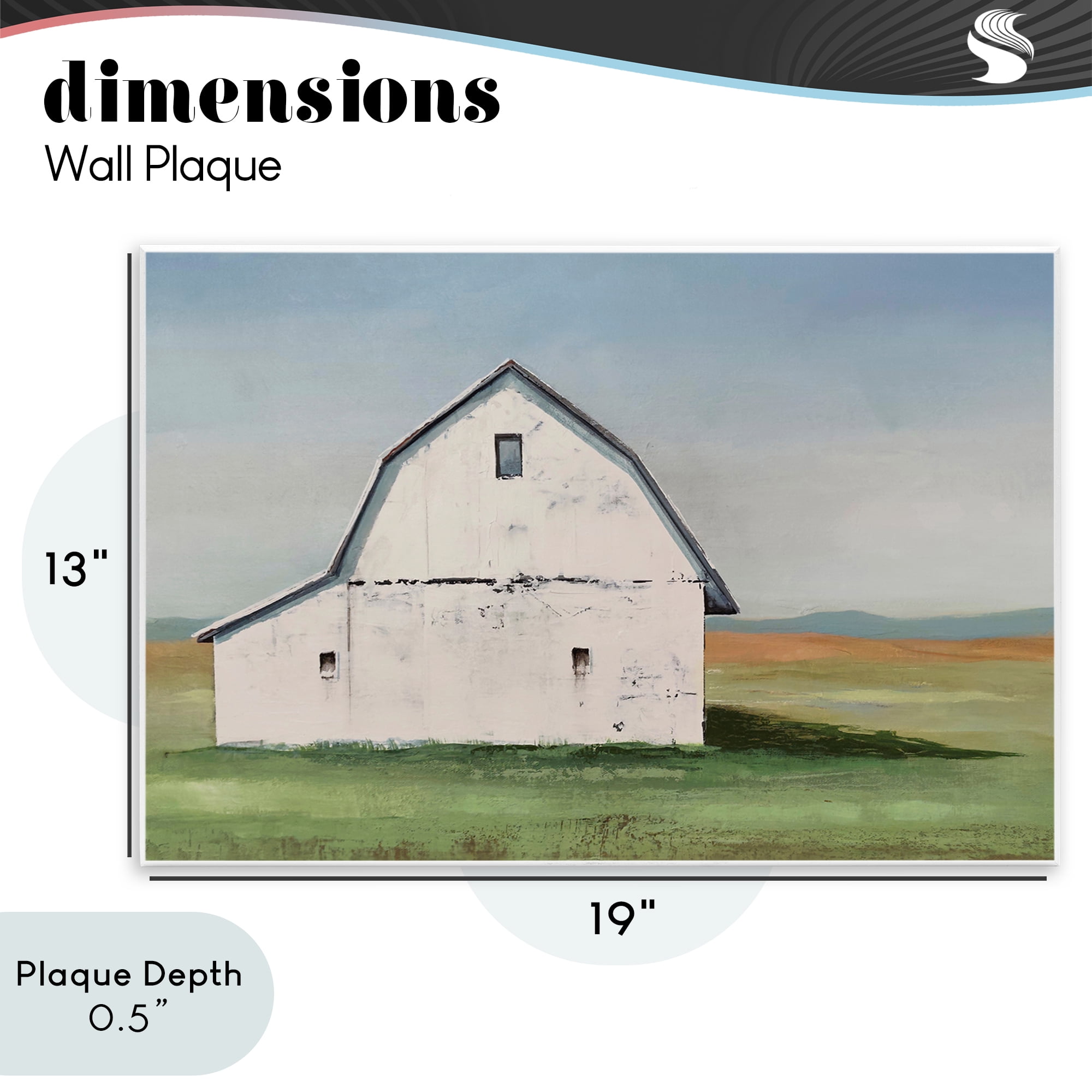 Stupell Industries Weathered and Wise Barn Wall Plaque Art, design by Max Maxx