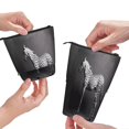 thumbnail image 3 of Lsque Monochrome Leopard Horse Pattern Telescopic Pencil Bag Pen Holder Stationery Case, Stand-up Retractable Transformer Bag Organizer, 3 of 6