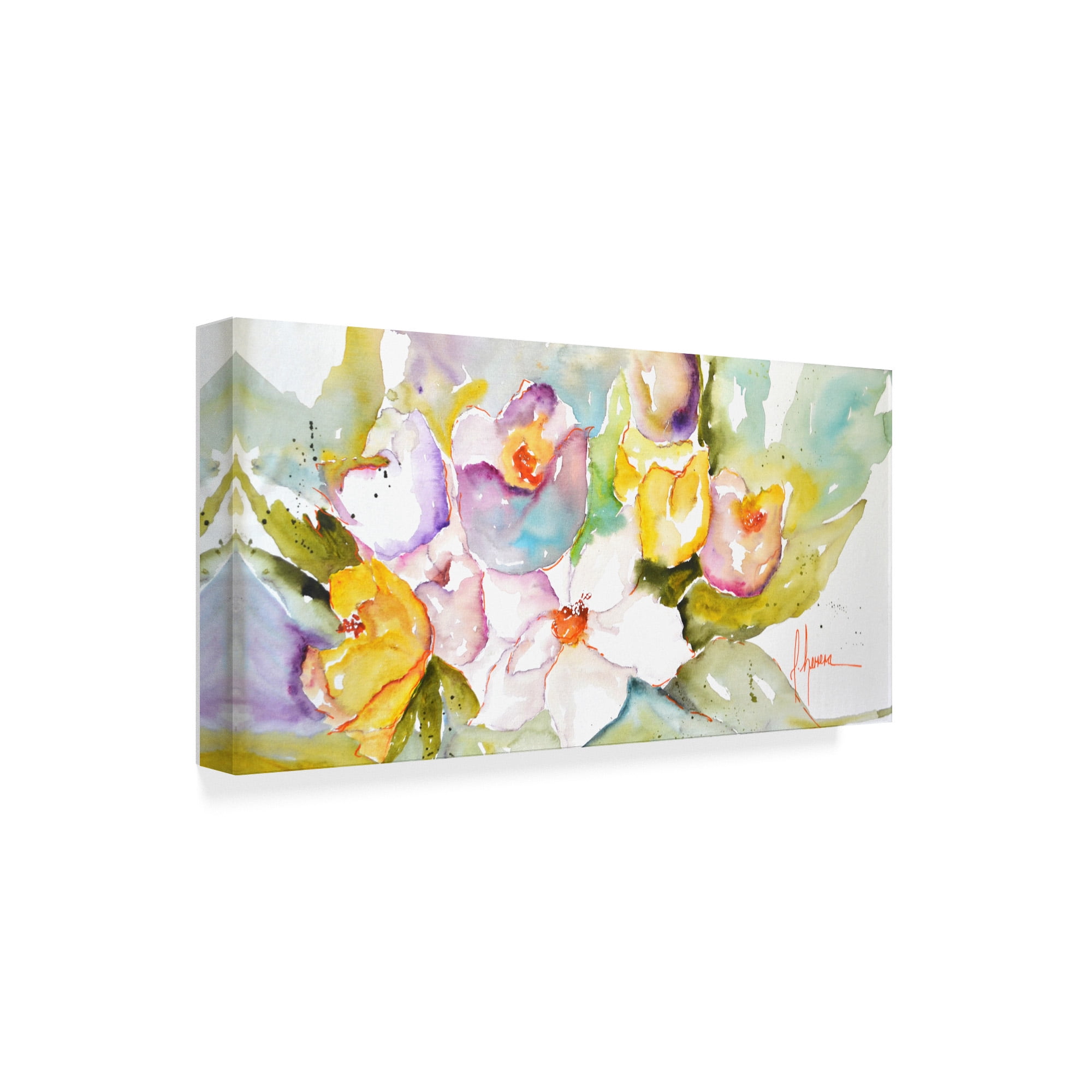 Trademark Fine Art 'Horizontal Flores IV' Canvas Art by Leticia Herrera