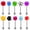 10 pcs, variant on Surgical Steel Spiky Ins Colorful Fire Tongue Nipple Ear Rings Bar Barbell Stud Piercing