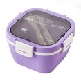 thumbnail image 1 of Sealed Salad Box Plastic Sturdy High Capacity Lunch Box For Office Purple Short, 1 of 6