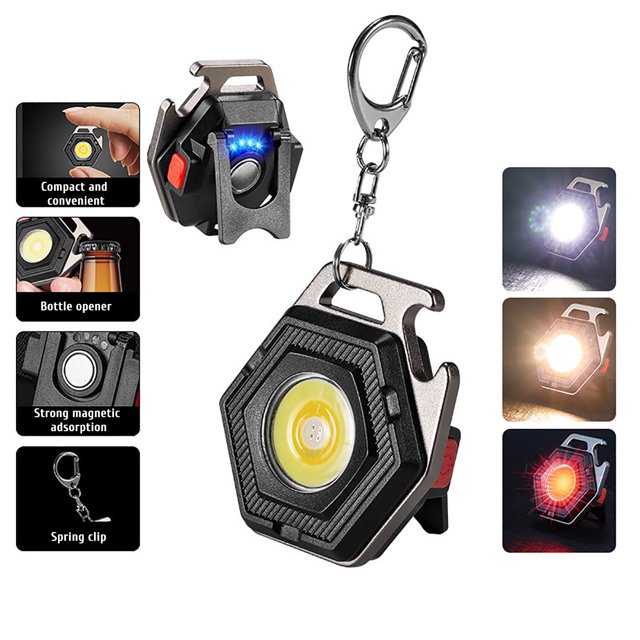Mini linterna LED ultrapequeña emisora de luz, llavero, luz fuerte, linterna portátil ultraligera Wmkox3794yii hfskjfh3787