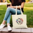 thumbnail image 3 of Funny Watercolor Adorable Siberian Husky Peeking Through Torn Paper Effect Canvas Tote Bag Husky Dog Lover Gifts Reusable Shopping Grocery Bag - 00026, 3 of 5