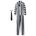 thumbnail image 1 of Disfraces Espeluznantes Halloween para Hombre Disfraz Beetlejuice Con Traje/pantalones/corbata Transpirable Adultos, 1 of 9