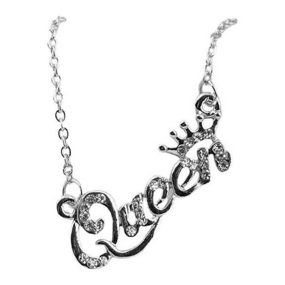 Queen Necklace with Crystall Crown Embellishment