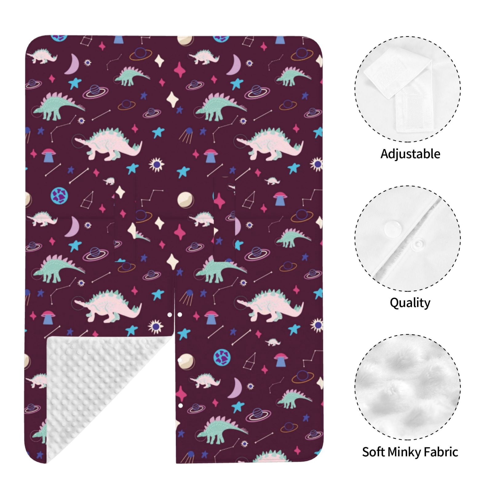Naloa Space Dinosaur Baby Car Seat Cover, Breathable Baby Carrier Cover, Multiuse Baby Carrier Cover & Nursing Breastfeeding Cover
