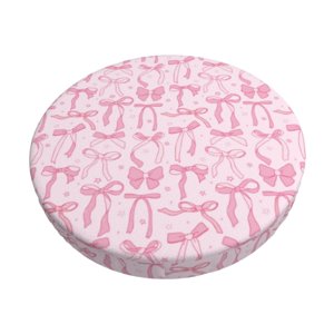 Easygdp Ribbon Bow Imprimer Facile à installer Couvertures et couvercles d'outils à barres Couverture ronde et élastique, housses de bar-tool, washable et bottom avec élastique Edge-12 de pouce
