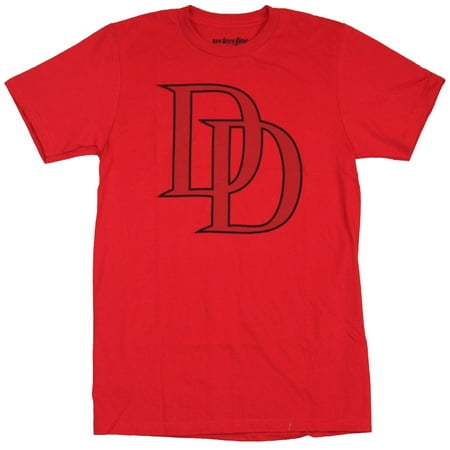 Simple Classic T-shirt - Daredevil (Marvel Comics) Mens T-Shirt - Classic Red Simple DD Logo