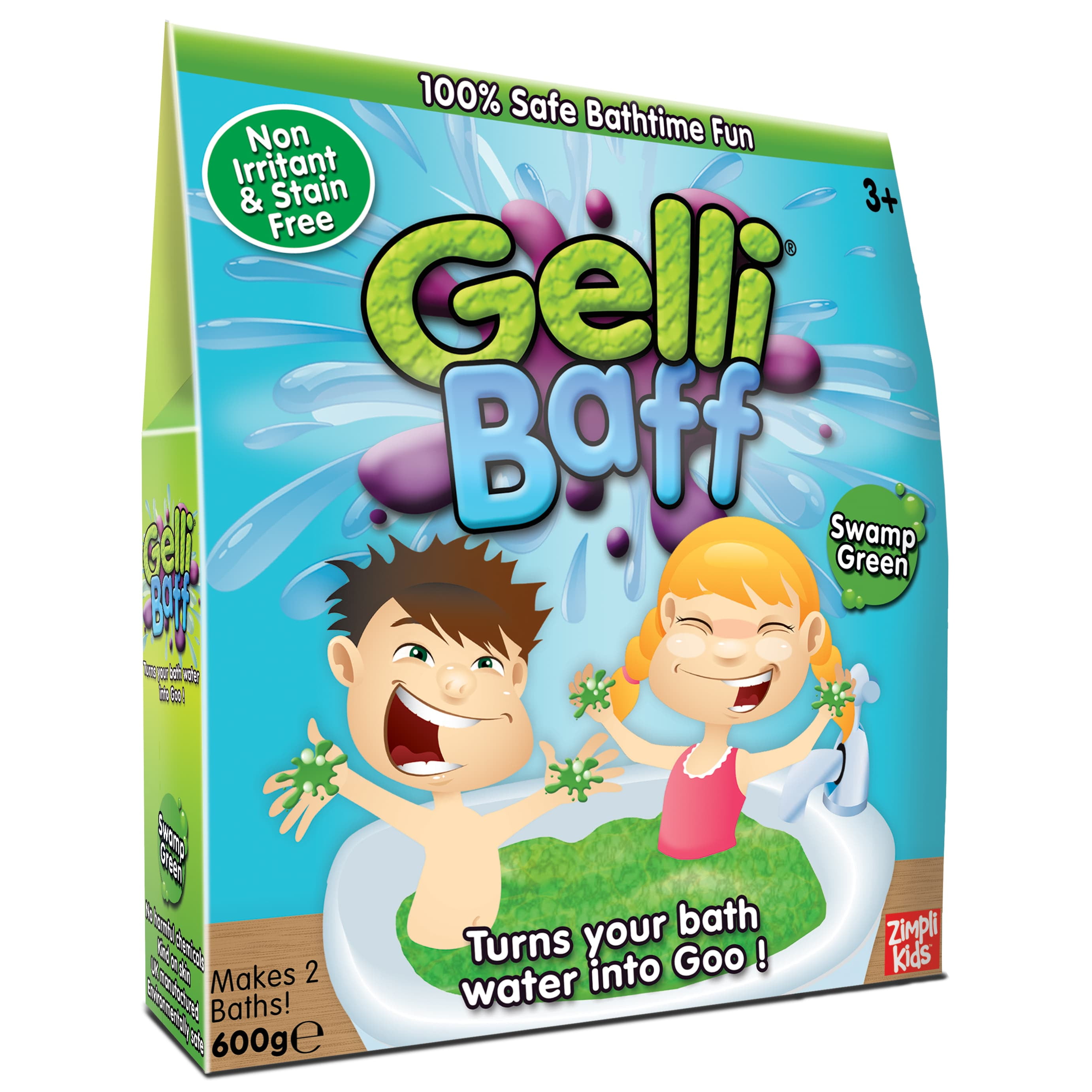 Zimpli Kids Green Gel Bath Gelli Baff 2 Uses