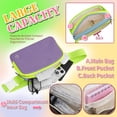 thumbnail image 6 of TINYAT Fanny Pack for Women 3 Zipper Pockets Waist Bag Waterproof Belt Bag Purse for Walking Shopping, 6 of 8