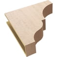 thumbnail image 6 of 6"W x 24"D x 24"H Thin Asheboro Rough Cedar Woodgrain TimberThane Corbel, Primed Tan, 6 of 6
