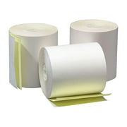 Receipt Paper Roll 3 x 100 Alliance POS carbonless, 2 Ply White/Canary, 50 roll | case, BPA Free