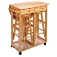 thumbnail image 3 of Pemberly Row Mobile Breakfast Bar/Table Set with 2 Stools in Natural, 3 of 3