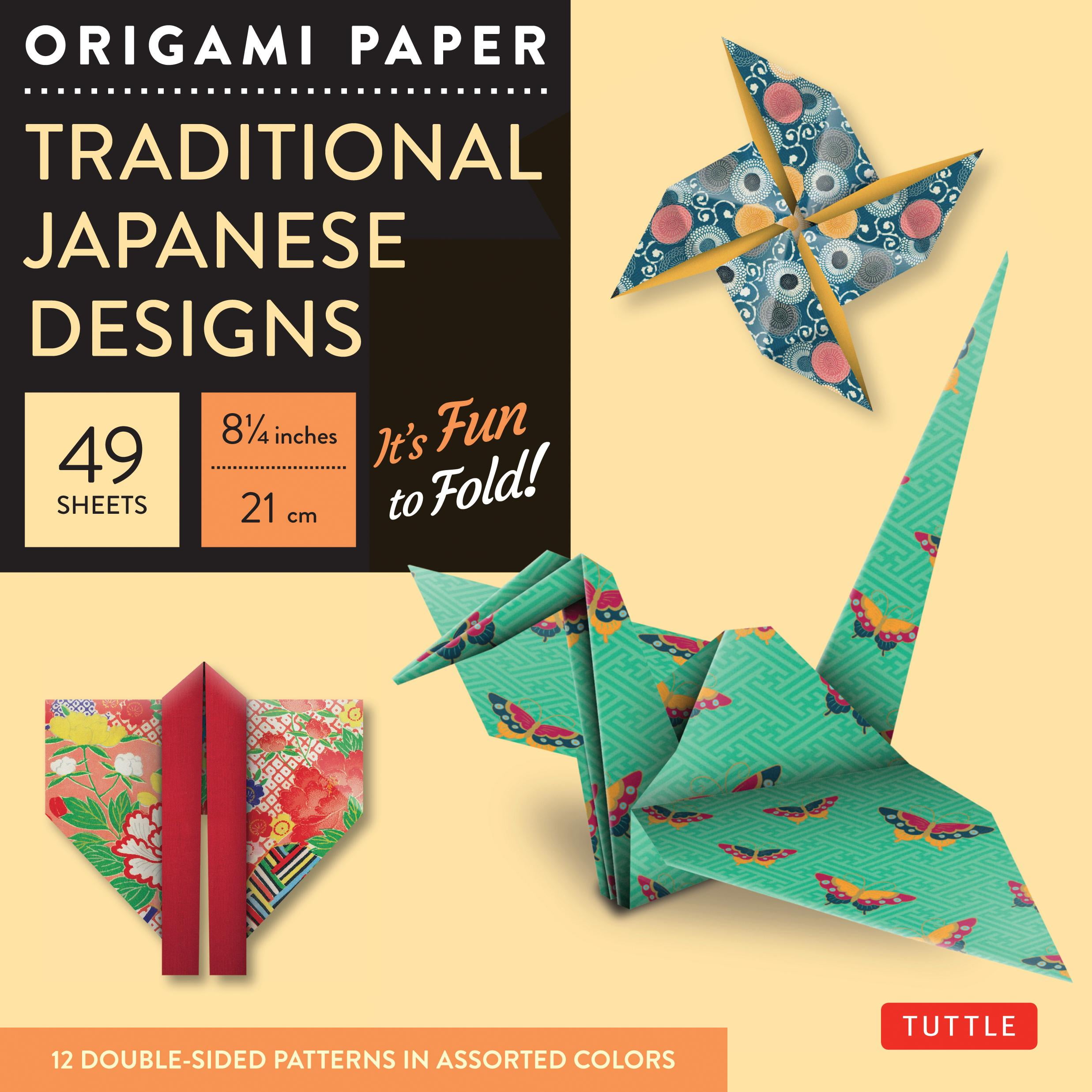 Origami Paper Traditional Japanese Designs Large 8 1/4" Tuttle