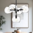 thumbnail image 5 of CH548518MBCL-Alora Lighting-Willow - 5 Light Chandelier-11.63 Inches Tall and 18 Inches Wide-Matte Black Finish-Clear Glass Color, 5 of 7