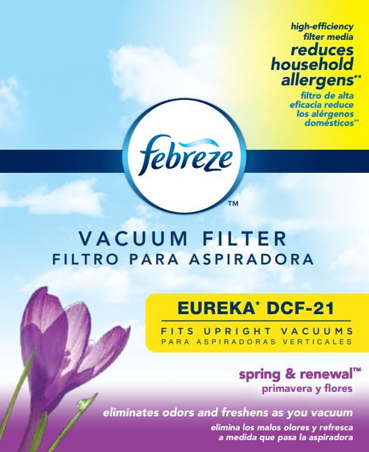 Febreze Eureka DCF-21 Premium Allergen Vacuum Filter with Spring & Renewal Scent, 11643
