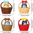 thumbnail image 2 of Mini Gatos Adornos Artesanía Micro Paisaje Jardín, Decoraciones Pastel 4 Piezas TUNC Sencillez, 2 of 5