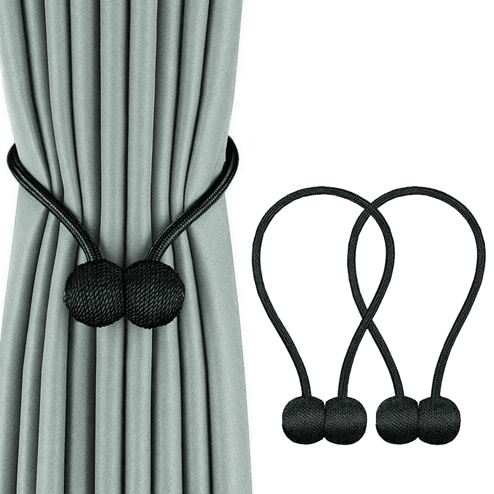 2 Rope curtain tiebacks slender slinky rope cord drape hold back fabric ties L9Y 