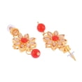 thumbnail image 6 of Efulgenz Indian Jewelry for Women Red Faux Pearl Beaded Choker Necklace Earrings Maang Tikka Wedding Party Crystal Rhinestone Multi Layered Necklace Maangtikka and Dangle Drop Earrings Jewelry Set, 6 of 6