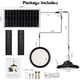 thumbnail image 2 of Luces solares colgantes para uso en interiores y exteriores, brillo ajustable desde el anochecer hasta el amanecer, lámpara solar blanca y blanca cálida con control remoto para patios, garajes y, 2 of 2