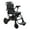 Black:34.3" x 20.1" x 33.9", variant on Anvazise Portable Folding Wheelchair,Lightweight Transport Wheelchair Travel Wheelchairs for Adults and Seniors Support 180lbs,Narrow Doorways Wheel Chair,Aluminum Wheelchair for Elderly,Black