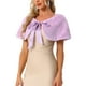 thumbnail image 4 of CHAQUETA CORTA DE FALSO PELO PARA MUJERES INSPIRADA EN BODAS CON CINTA DE SATÉN Y LAZO, LILA CLARO, 4 of 6