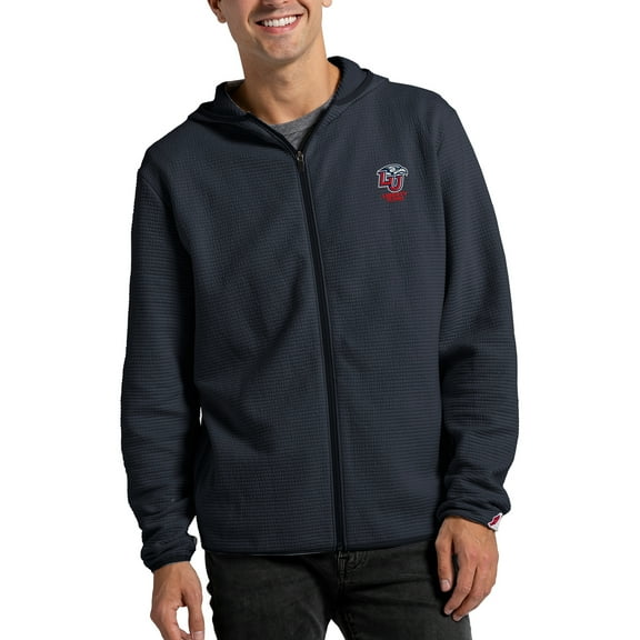 Men's League Collegiate Wear Navy Liberty Flames Summit Full-Zip Hoodie