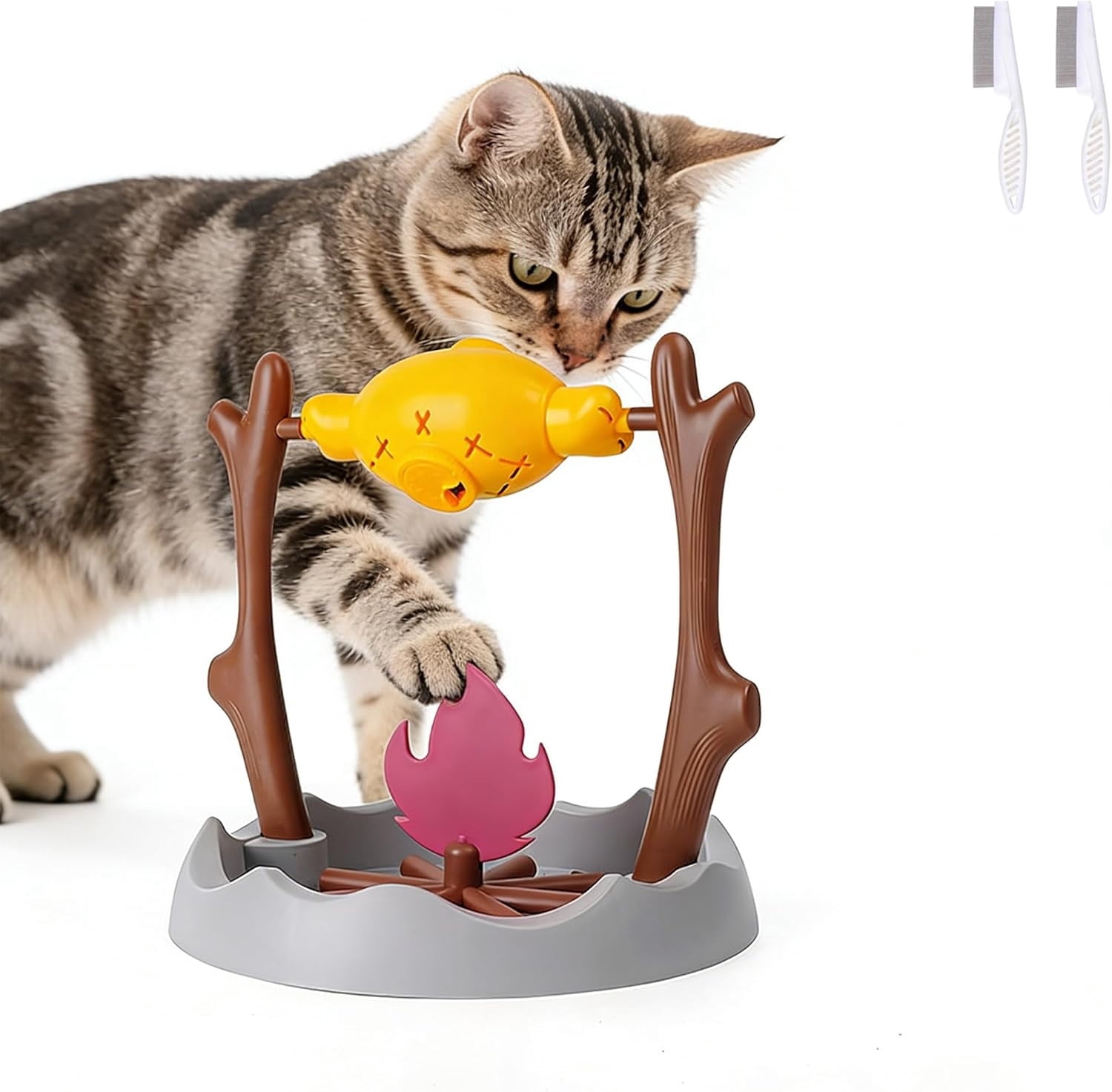Horivan Interactive Cat Treat Dispenser Puzzle Feeder Toy Adjustable Slow Feeder for Indoor Cats Mental Stimulation and Boredom Relief Pet Enrichment Activity