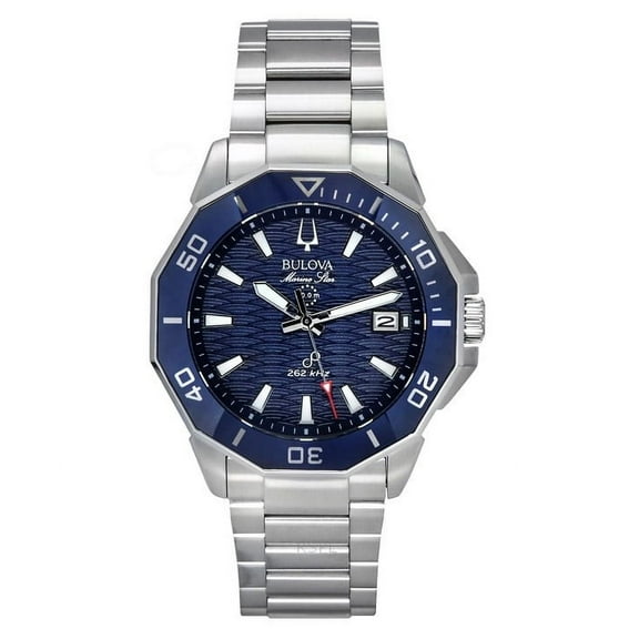 Bulova Marine Star Precisionist Stainless Steel Blue Dial Quartz Diver's 96B433 200M Men's Watch