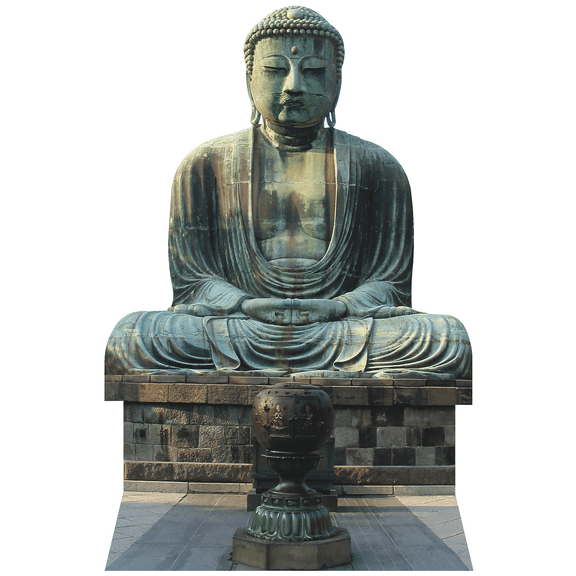Kamakura Daibutsu Buddha Japan Cardboard Cutout Standee Standup