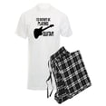 thumbnail image 1 of CafePress - I'd Rather Be Playing Guitar - Men's Light Pajamas, 1 of 1
