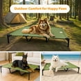 thumbnail image 4 of Sytopia Lit Surélevé pour Chien en Toile, Lit pour Animaux de Compagnie Surélevé pour Très Grands Chiens, Résistant aux Morsures, Imperméable, Respirant, Lavable, Cadre Portable Robuste pour Camping et Voyage, Vert, 47 Pouces, 4 of 8