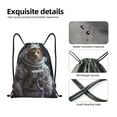 thumbnail image 4 of Daiia Cat Astronaut In Space Pattern Drawstring Backpack, Gym Bag, Lightweight Backpack, Water-Resistant Bag Travel Sports Backpack, Fitness Bag, Yoga Bag-Medium, 4 of 6