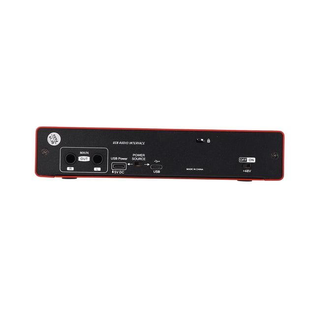 Tarjeta de Sonido de Transmisión en Vivo, Grabar en Vivo Singing USB2.0 Drive Red Mini Red Mini Sound Tarjeta para Guitarra para Teléfono Móvil para Computadora