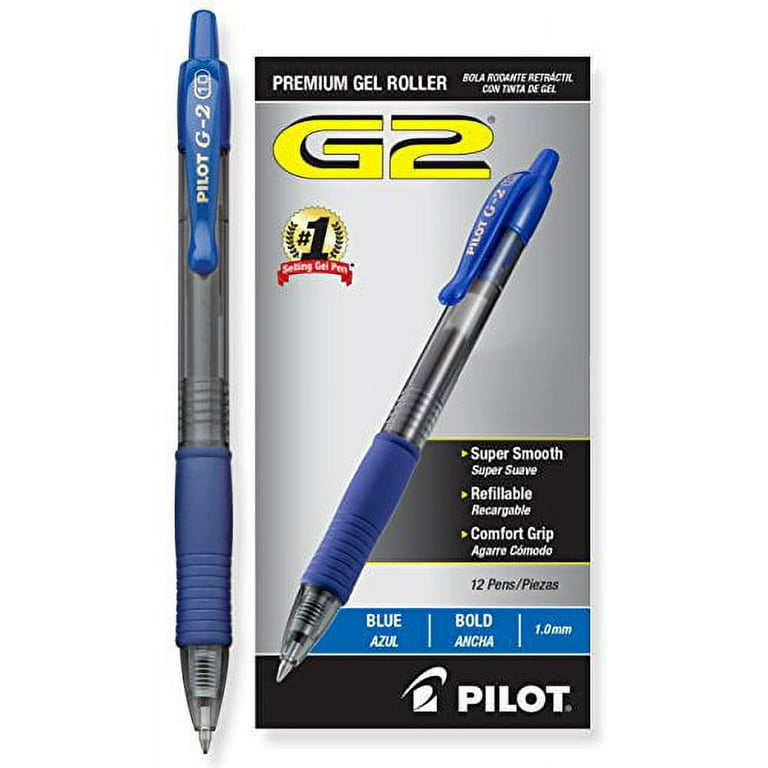 Pilot G2 Gel Pens in Premium Blue - Pack of 12, Bold