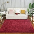 thumbnail image 4 of TWINNIS Super Soft Area Rug for Living Room Bedroom Shaggy Accent Carpets for Kids Girls Rooms,5'x8',Wine Red, 4 of 7