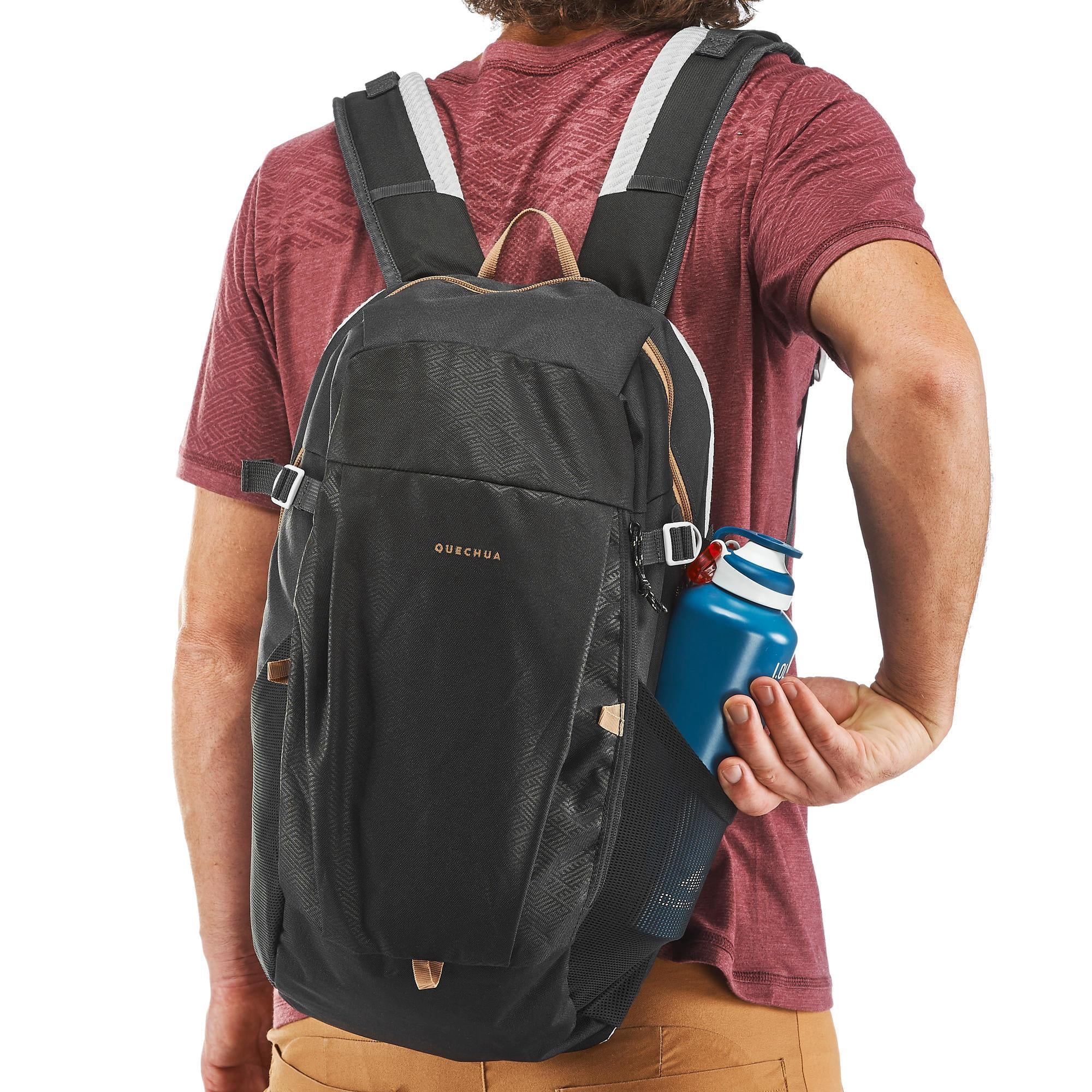 Quechua NH100, 20L Nature Hiking Backpack, Unisex, Black, 10 Year Warranty