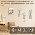 thumbnail image 4 of Xiyztok 3Pcs Metal Flower Wall Art Exquisite Metal Flower Vase Wall Art Rustic Farmhouse Decor for Living Room Bathroom Bedroom Kitchen, 4 of 9